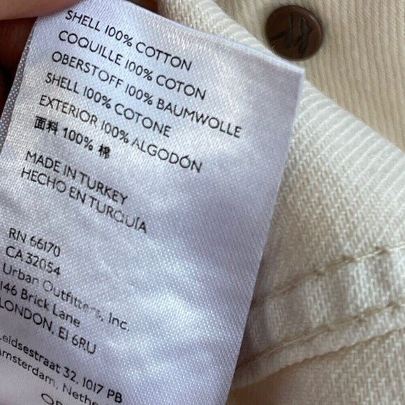 New FREE PEOPLE Women's Jolene Oversized Denim Trucker Jacket in Ecru size M - Picture 12 of 15